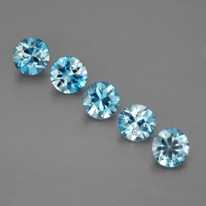 Achetez naturel ct bleue zircon gems, coupe roude, en provenance cambodge chez gemselect. en stock, livraison internationale!