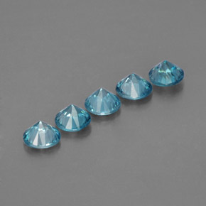 Achetez naturel ct bleue zircon gems, coupe roude, en provenance cambodge chez gemselect. en stock, livraison internationale!