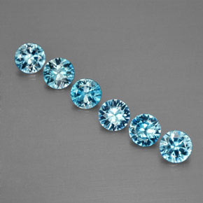 Achetez naturel ct bleue zircon gems, coupe roude, en provenance cambodge chez gemselect. en stock, livraison internationale!