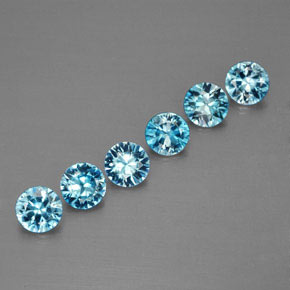 Achetez naturel ct bleue zircon gems, coupe roude, en provenance cambodge chez gemselect. en stock, livraison internationale!