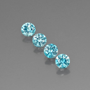 Achetez naturel ct bleue zircon gems, coupe roude, en provenance cambodge chez gemselect. en stock, livraison internationale!