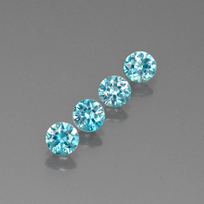 Achetez naturel ct bleue zircon gems, coupe roude, en provenance cambodge chez gemselect. en stock, livraison internationale!