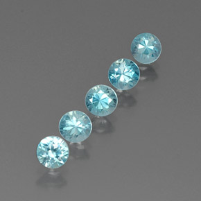 Achetez naturel ct bleue zircon gems, coupe roude, en provenance cambodge chez gemselect. en stock, livraison internationale!