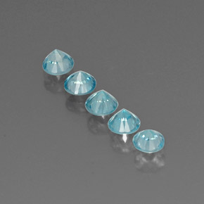 Achetez naturel ct bleue zircon gems, coupe roude, en provenance cambodge chez gemselect. en stock, livraison internationale!