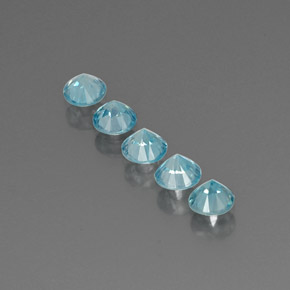Achetez naturel ct bleue zircon gems, coupe roude, en provenance cambodge chez gemselect. en stock, livraison internationale!