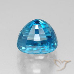 Zircon Bleu naturelle ovale, 6.82 ct, VVS