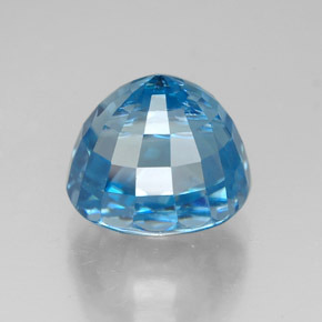 Zircon bleue naturelle coupe ovale, 7,38 ct, VVS