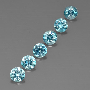 Achetez naturel ct bleue zircon gems, coupe roude, en provenance cambodge chez gemselect. en stock, livraison internationale!