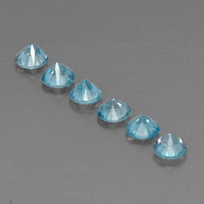 Achetez naturel ct bleue zircon gems, coupe roude, en provenance cambodge chez gemselect. en stock, livraison internationale!