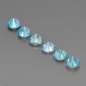 Achetez naturel ct bleue zircon gems, coupe roude, en provenance cambodge chez gemselect. en stock, livraison internationale!