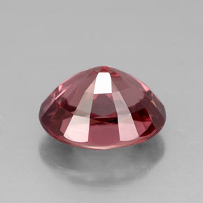 Zircon rose naturelle coupe ovale, 3,22 ct, VVS