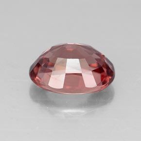 Zircon rose naturelle coupe ovale, 3,26 ct, VVS