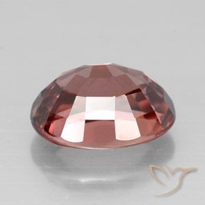 Zircon rouge naturelle coupe ovale, 3,33 ct, VVS