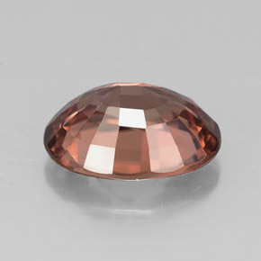 Zircon rose naturelle coupe ovale, 2,69 ct, VVS