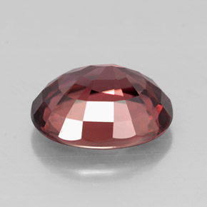 Zircon rose naturelle coupe ovale, 2,94 ct, VVS-VS