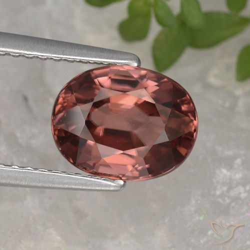 3.30ct Naturel Vin rouge Zircon, ovale, VVS