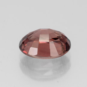 Zircon rose naturelle coupe ovale, 3,04 ct, VVS