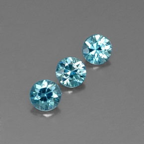 Achetez naturel ct bleue zircon gems, coupe roude, en provenance cambodge chez gemselect. en stock, livraison internationale!