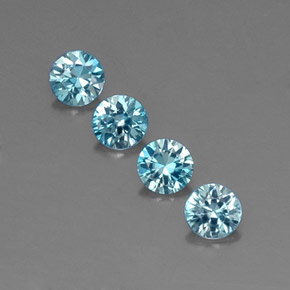 Achetez naturel ct bleue zircon gems, coupe roude, en provenance cambodge chez gemselect. en stock, livraison internationale!