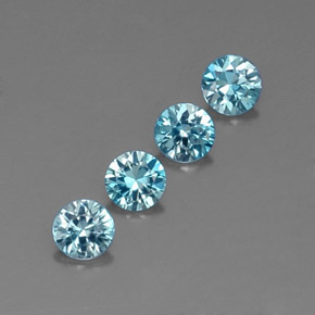 Achetez naturel ct bleue zircon gems, coupe roude, en provenance cambodge chez gemselect. en stock, livraison internationale!