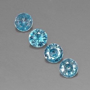 Achetez naturel ct bleue zircon gems, coupe roude, en provenance cambodge chez gemselect. en stock, livraison internationale!