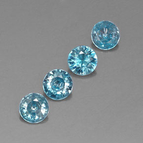 Achetez naturel ct bleue zircon gems, coupe roude, en provenance cambodge chez gemselect. en stock, livraison internationale!