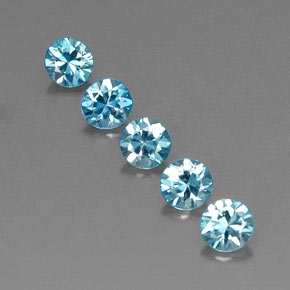 Achetez naturel ct bleue zircon gems, coupe roude, en provenance cambodge chez gemselect. en stock, livraison internationale!