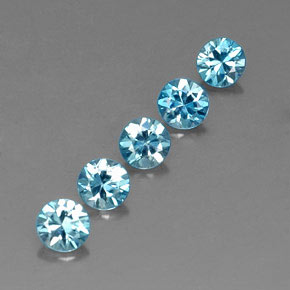 Achetez naturel ct bleue zircon gems, coupe roude, en provenance cambodge chez gemselect. en stock, livraison internationale!