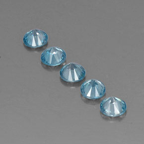 Achetez naturel ct bleue zircon gems, coupe roude, en provenance cambodge chez gemselect. en stock, livraison internationale!