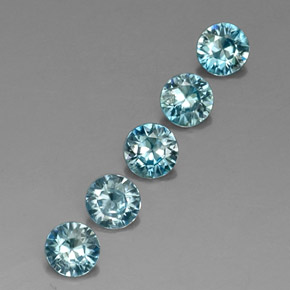 Achetez naturel ct bleue zircon gems, coupe roude, en provenance cambodge chez gemselect. en stock, livraison internationale!
