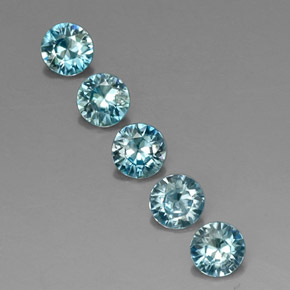 Achetez naturel ct bleue zircon gems, coupe roude, en provenance cambodge chez gemselect. en stock, livraison internationale!