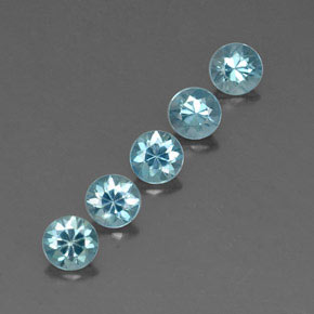 Achetez naturel ct bleue zircon gems, coupe roude, en provenance cambodge chez gemselect. en stock, livraison internationale!