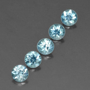 Achetez naturel 2,81ct bleue zircon gems, coupe roude, en provenance cambodge chez gemselect. en stock, livraison internationale!