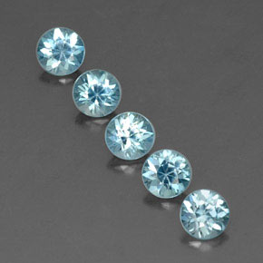 Achetez naturel 2,81ct bleue zircon gems, coupe roude, en provenance cambodge chez gemselect. en stock, livraison internationale!