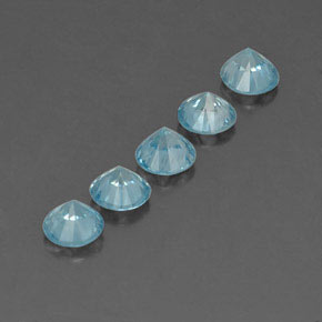 Achetez naturel ct bleue zircon gems, coupe roude, en provenance cambodge chez gemselect. en stock, livraison internationale!