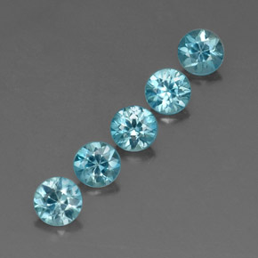 Achetez naturel ct bleue zircon gems, coupe roude, en provenance cambodge chez gemselect. en stock, livraison internationale!