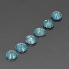 Achetez naturel ct bleue zircon gems, coupe roude, en provenance cambodge chez gemselect. en stock, livraison internationale!