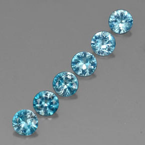 Achetez naturel ct bleue zircon gems, coupe roude, en provenance cambodge chez gemselect. en stock, livraison internationale!