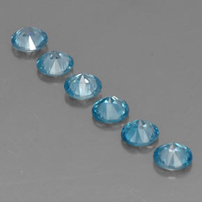 Achetez naturel ct bleue zircon gems, coupe roude, en provenance cambodge chez gemselect. en stock, livraison internationale!