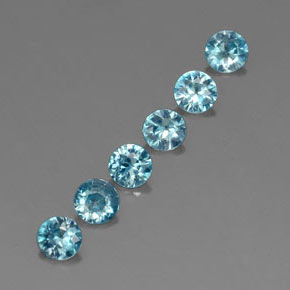 Achetez naturel ct bleue zircon gems, coupe roude, en provenance cambodge chez gemselect. en stock, livraison internationale!