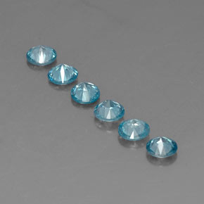 Achetez naturel ct bleue zircon gems, coupe roude, en provenance cambodge chez gemselect. en stock, livraison internationale!