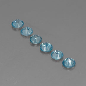 Achetez naturel ct bleue zircon gems, coupe roude, en provenance cambodge chez gemselect. en stock, livraison internationale!