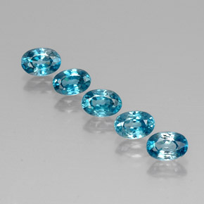 Achetez naturel ct bleue zircon gems, coupe ovale, en provenance cambodge chez gemselect. en stock, livraison internationale!