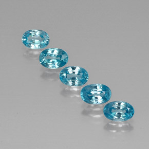 Achetez naturel 3,57ct turquoise zircon gems, coupe ovale, en provenance cambodge chez gemselect. en stock, livraison internationale!
