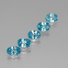 Achetez naturel 3,57ct turquoise zircon gems, coupe ovale, en provenance cambodge chez gemselect. en stock, livraison internationale!