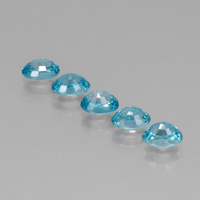 Achetez naturel ct bleue zircon gems, coupe ovale, en provenance cambodge chez gemselect. en stock, livraison internationale!