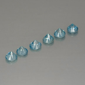 Achetez naturel ct bleue zircon gems, coupe roude, en provenance cambodge chez gemselect. en stock, livraison internationale!