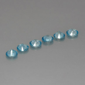 Achetez naturel ct Bleu Zircon gems, Coupe roude, En provenance Cambodge chez GemSelect. En stock, livraison internationale!