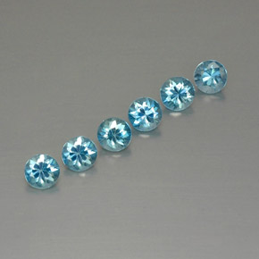 Achetez naturel ct bleue zircon gems, coupe roude, en provenance cambodge chez gemselect. en stock, livraison internationale!