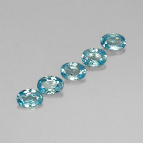 Achetez naturel 3.25ct Bleu Zircon gems, Coupe ovale, En provenance Cambodge chez GemSelect. En stock, livraison internationale!